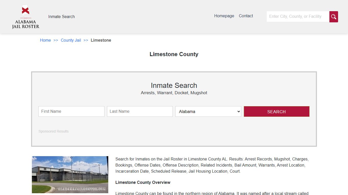 Limestone County | Alabama Jail Inmate Search